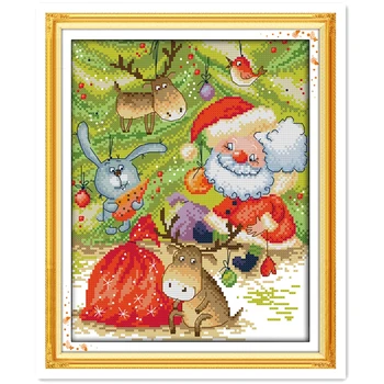 

The Jungle Carnival Home Decor Chinese Counted Cross Stitch Patterns Kits DIY Set Rest Room Cross Stitch Embroidery Cross Set