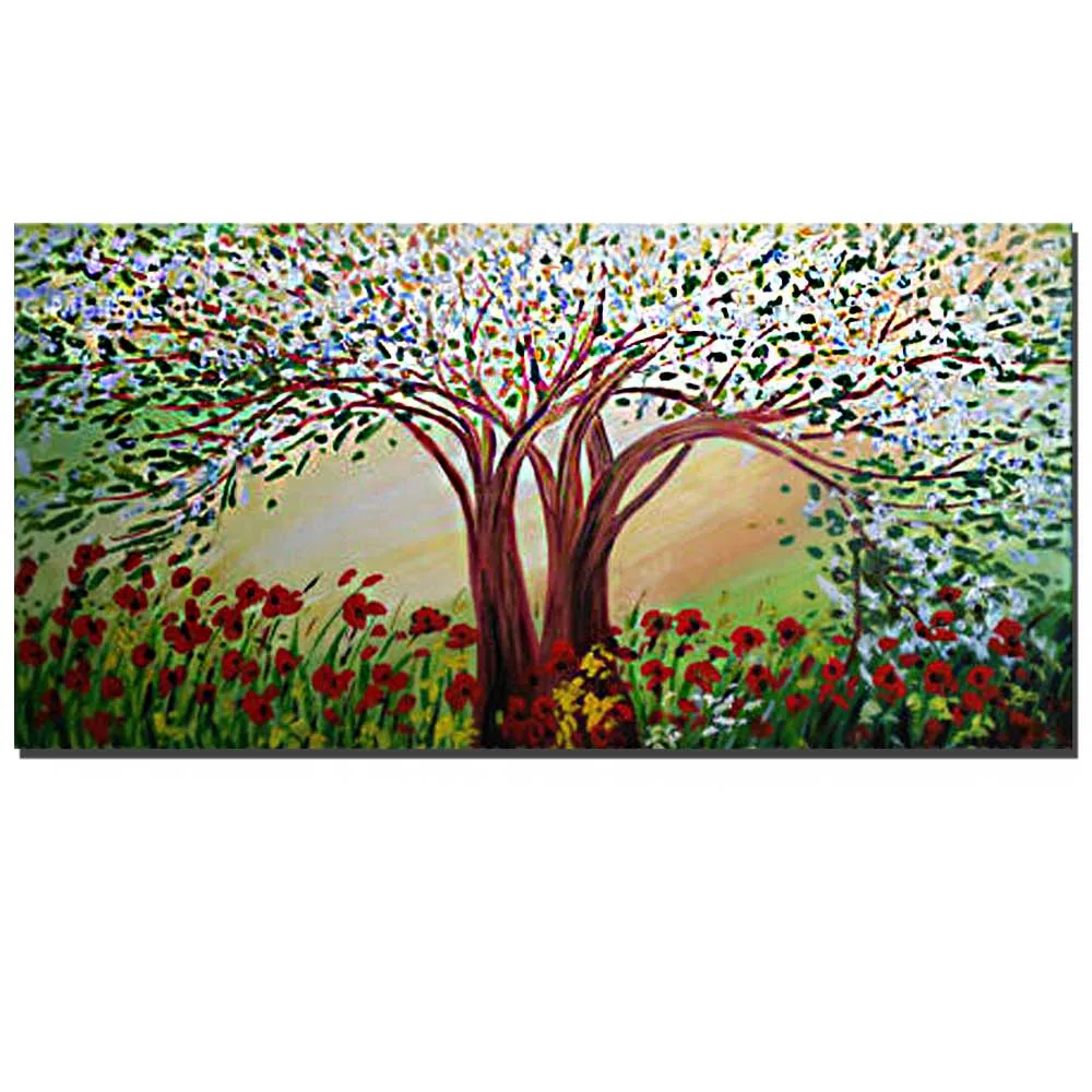 

Large Size Hand Painted Abstract Art Tree Landscape Oil Painting On Canvas Tree Wall Picture Living Room Hotel Home Wall Decor
