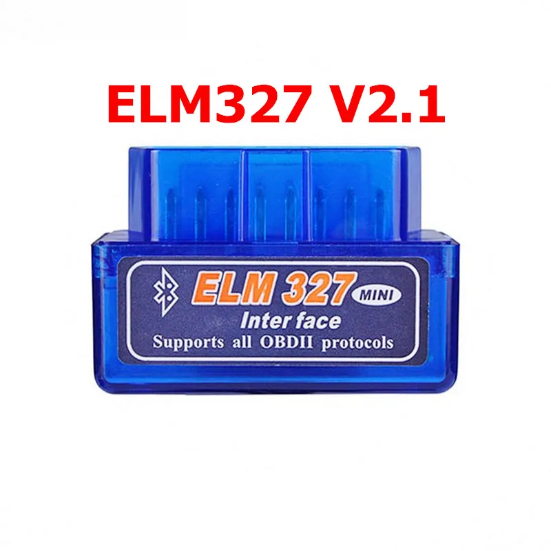 High quality Super MINI ELM327 V2.1 single board pcb obd2 Bluetooth Scanner ELM 327 V2.1 OBD2 Car diagnostic Scanner - Цвет: BLUE