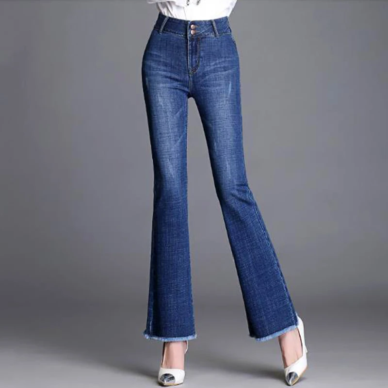 

2019 Spring Plus Size Three Ripped Hole Bleached Zipper Fly Ankle Length Denim Skinny Pencil Stretch Jeans For Women 2XL 3XL 4XL