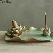 Керамическая горелка ладана лотоса домашний декор подставка для ароматических палочек буддийская кадильница для ароматерапии для дома офиса гостиной Чайный домик