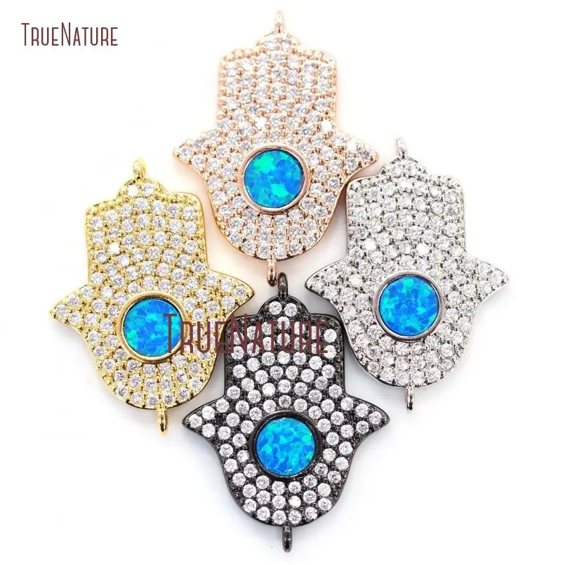 Двойная подвеска Hamsa медная двойная цвета Серебро розовое золото металлическая
