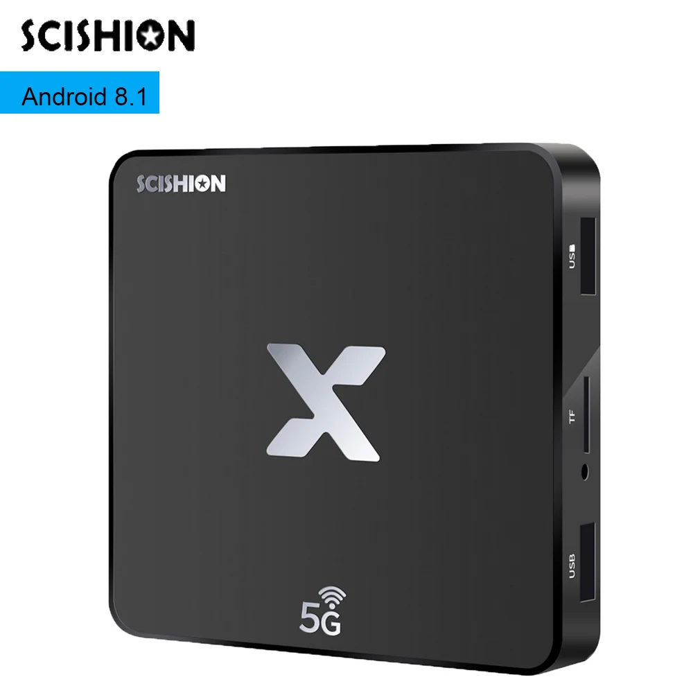 

SCISHION Model X 4K TV Box Android 8.1 5G Wifi RK3229 2G 16G HD 2.0 Smart Media Box 100Mbps H.265 Set Top Box PK Xiaomi Box