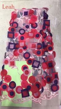 

stock 5yards/bag BH14# 5 colors embroidery creative laser decal French style fabric used for wedding dresses Free shipping