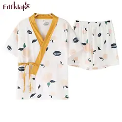 Хлопковая пижама хорошего качества, женская летняя Пижама с коротким рукавом, комплект с v-образным вырезом, шорты, домашняя одежда для сна