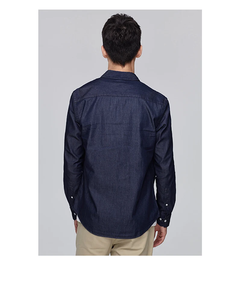 Xiaomi Mijia Новая повседневная мужская рубашка Летняя хлопковая джинсовая рубашка с длинным рукавом Свободная куртка 3 цвета