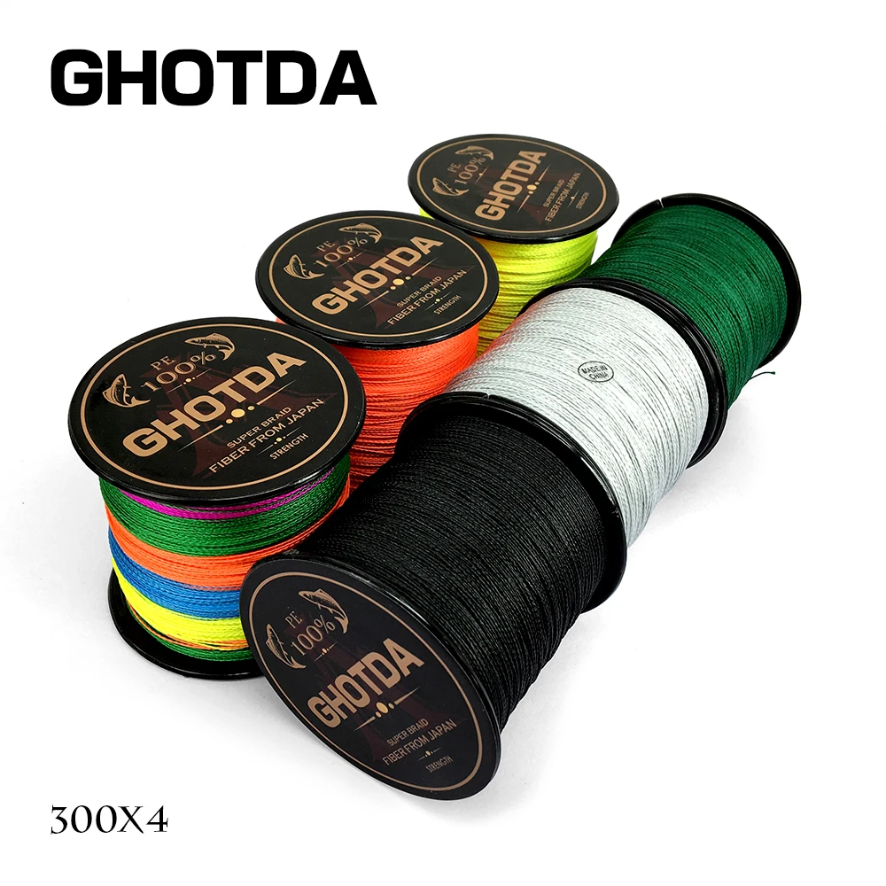 HighPower العلامة التجارية سلسلة 300 متر PE مضفر خط الصيد 4 فروع 10LB 12LB 18LB 28LB 40LB 50LB 60LB 80LB المتعددة الشعيرات الصيد خط