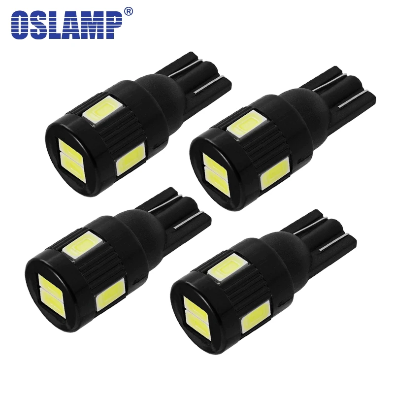 

Oslamp 4pcs T10 W5W Car Led Light Bulbs SMD 5630 White Color Clearance Break Lights Turn Signal Lamp Backup Reverse Light
