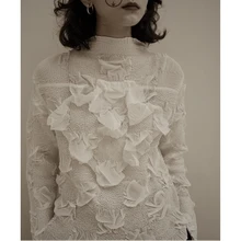 Черные и белые пятна специальные морщинистые пуловеры плиссированные футболки