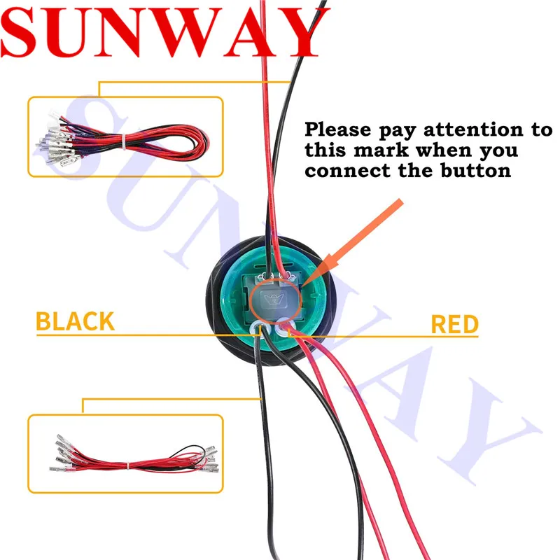 SUNWAY 2 игрока светодиодные аркадные кнопки и джойстики DIY kit 2X Джойстики+ 20x светодиодные аркадные кнопки игровой контроллер комплект для MAME