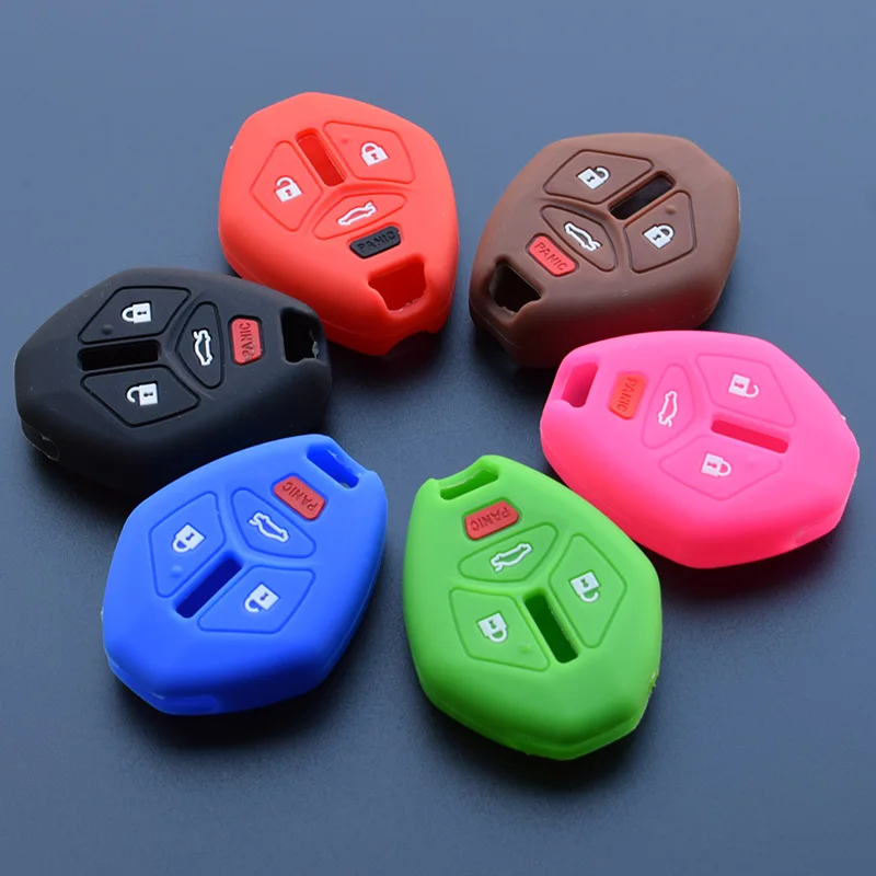 

Car Key fob For Mitsubishi Lancer Evo Outlander Galant Asx 380 Endeavor Mirage 4 Buttons Remote protect Silicone Cover Case