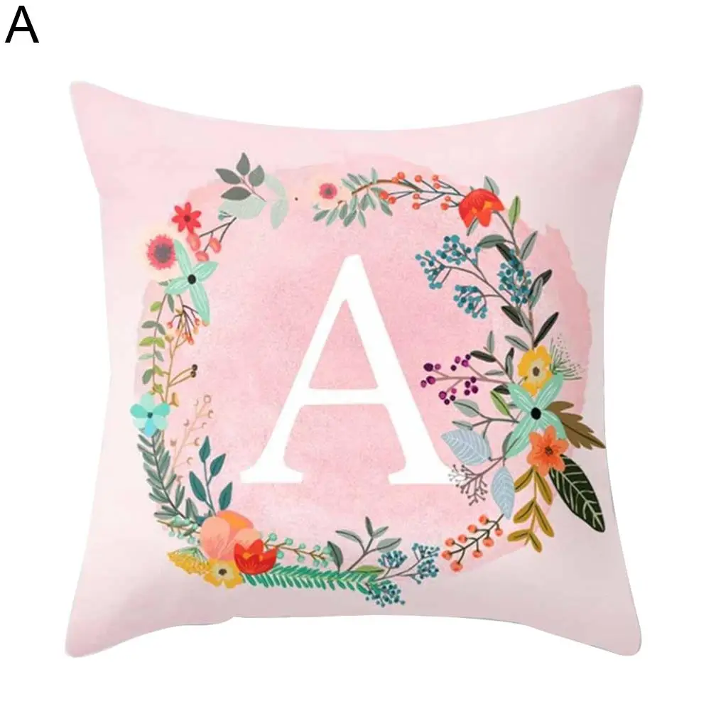 Murah Gaya Busana Pink A Sampai Z Huruf Pola Sarung Bantal Lembut Nyaman Square Bantal Cover DROP Pengiriman Harga Gaya Busana Pink A Sampai Z Huruf Pola Sarung Bantal Lembut Nyaman Square Bantal Cover DROP Pengiriman