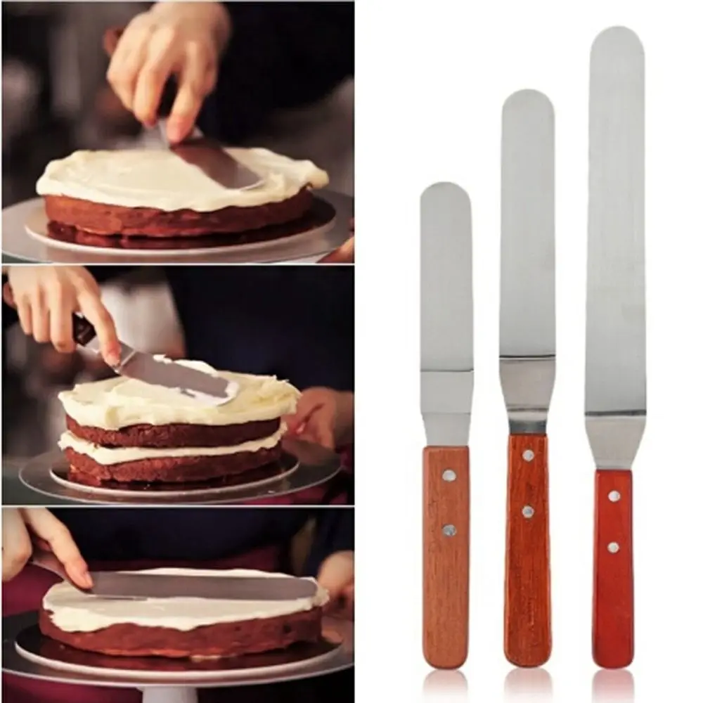 

1PC Useful Convenient New 6/8/10 Inch Cake Cream Butter Spatula Mixing Batter Scraper Baking Cook Tool