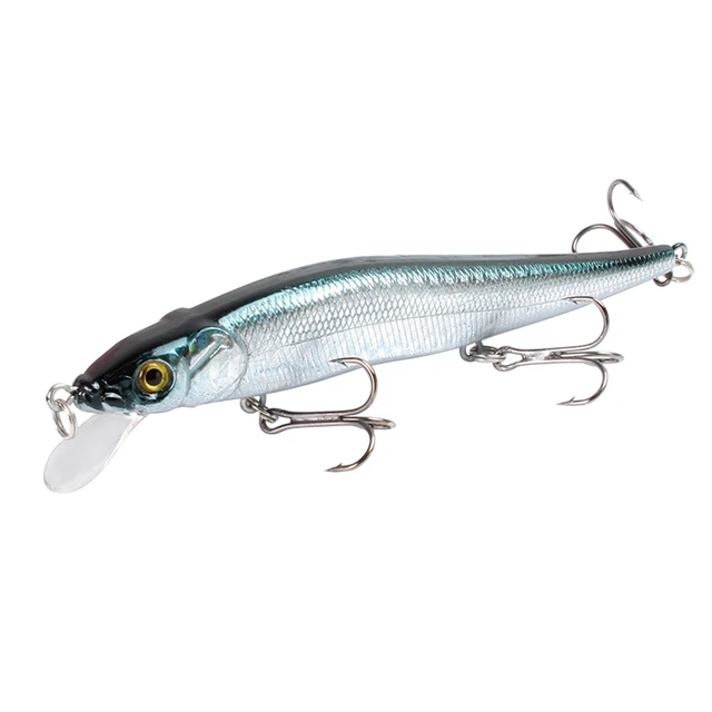 1pcs Fishing Lure 115mm/14g Minnow Crankbait Wobblers 3D Eyes Perch Artificial Bait Pike Carp Bait Swim Bait Fishing Pesca 1