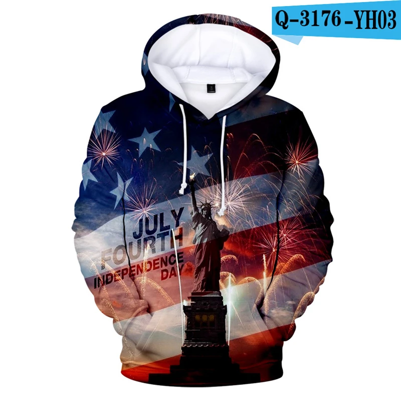 

Usa Hoodie Independence Day Men Women Moletom Independence Day Sweatshirts Men Polyester Mens Hoodie 3D Clothing Streetwear
