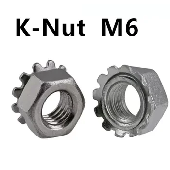 

100pcs/lot M6 Stainless steel Kep K nut