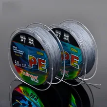 Trulinoya Grey Color 4 Strands Braided PE Fishing Lines 100M High Performance Super Braid Line