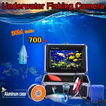 Подводный комплект рыболовных камер с глубины 30 метров кабель и 7 дюймов ЖК-дисплей монитор& экранное меню и Портативный сильный Алюминий чехол