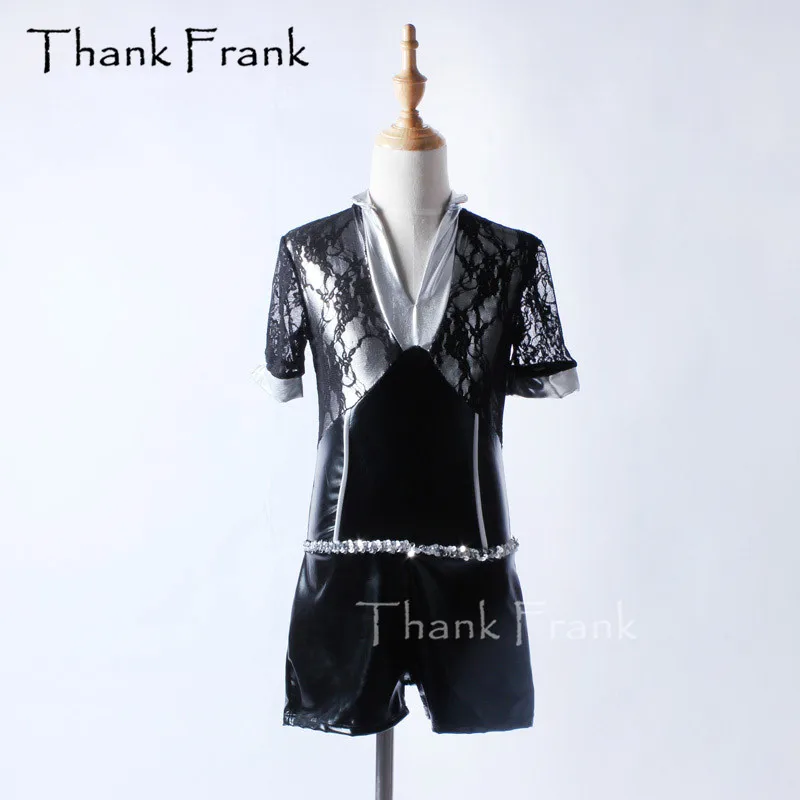 

Sexy Lace Jazz Modern Dance Costume With An Attached Shorty Unitard Cool Dancewear C194