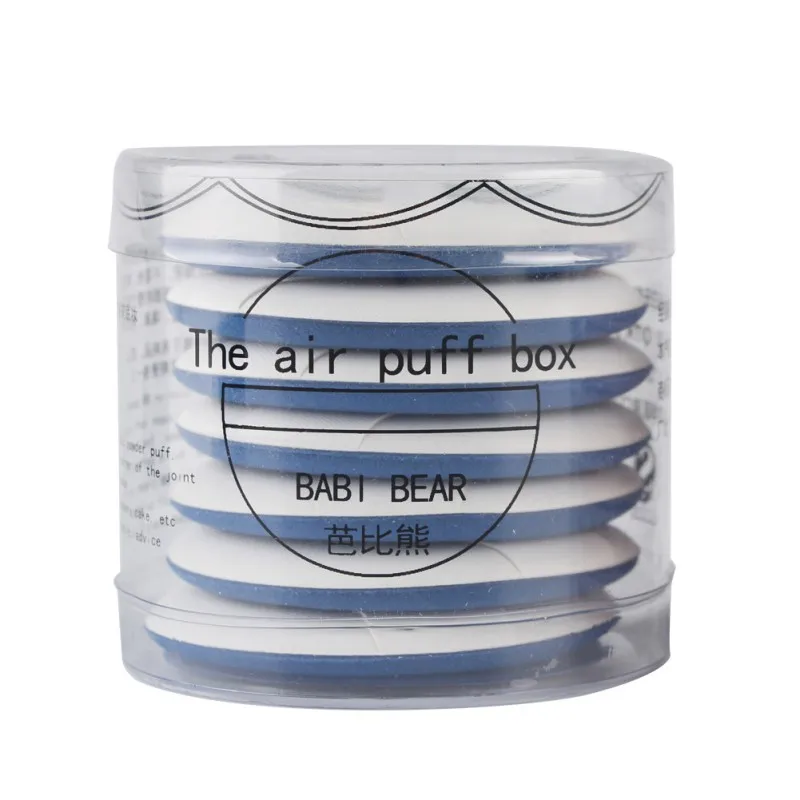 Натуральный 7 шт. косметическая пудра для макияжа, косметическая круглая губка, наборы для пудры