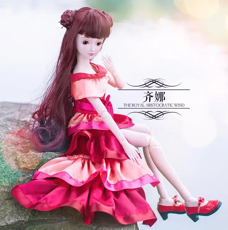

Elegant 60cm BJD Doll xena With fine handmade Dress Shoes Wigs Makeup For Collection SD Dolls nice Gift for children