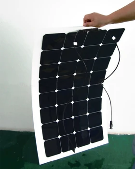 

1x 100w free shipment Solar Panel flexible 12V Solar system solar module solar cell outdoor RV/marine/boat cheap sales