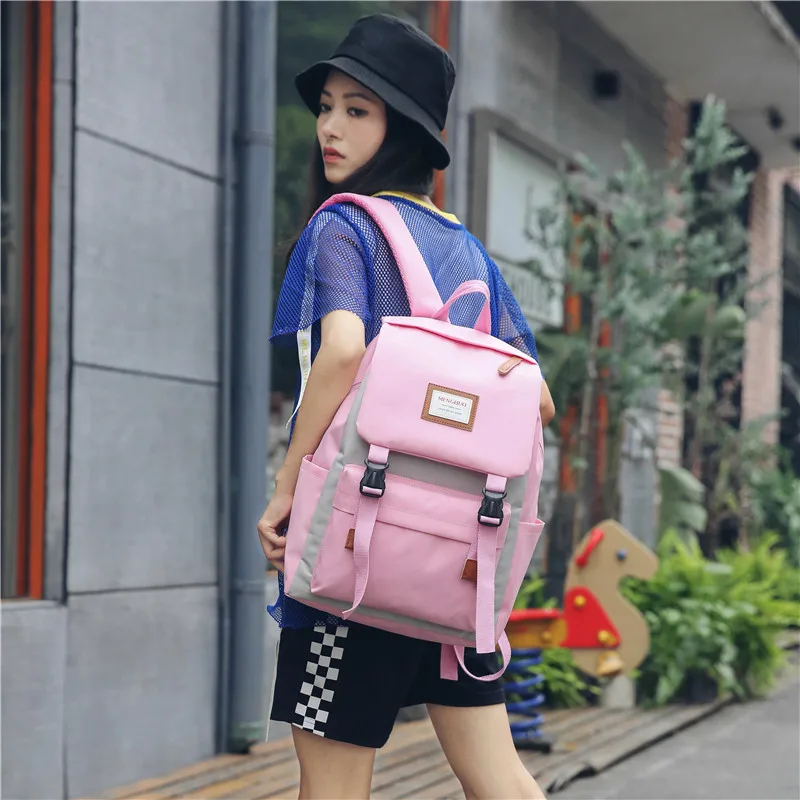 Menghuo Cover Backpack Women Leisure Travel Laptop Backpacks Men Business Mochila Waterproof Nylon Teenagers Student School Bags (8)