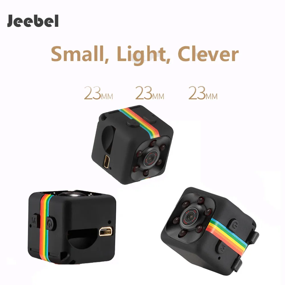 

Jeebel Mini Hide Camera HD 1080P Sport Camera Family DV Tiny Portable Around Big 140 Angle Tiny Camera Hifden Camera Cacher