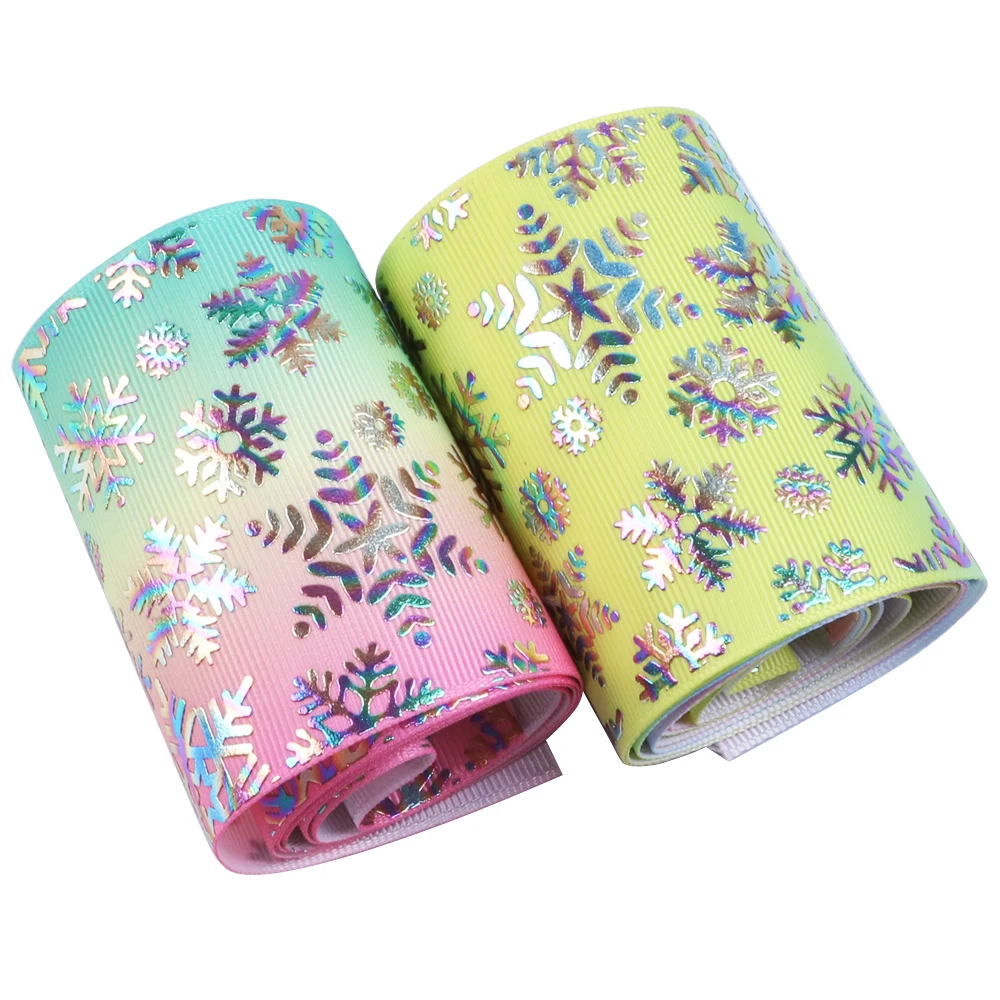 

David accessories 3'' 75mm dog footprint snow Christmas foil grosgrain ribbon 50 yards,DIY handmade materials,50Yc4258