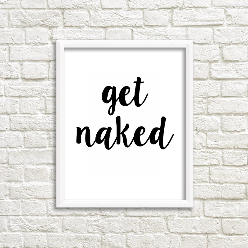 Новинка художественное оформление с надписью Get Naked настенное украшение для