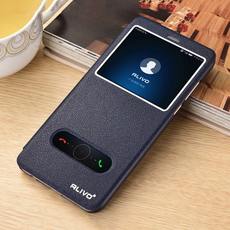

For Huawei Honor 7C 5.7" Case Quick Cover Answer View Window Flip Leather Cover For Huawei Honor 7C AUM-L41 Russian Version Case