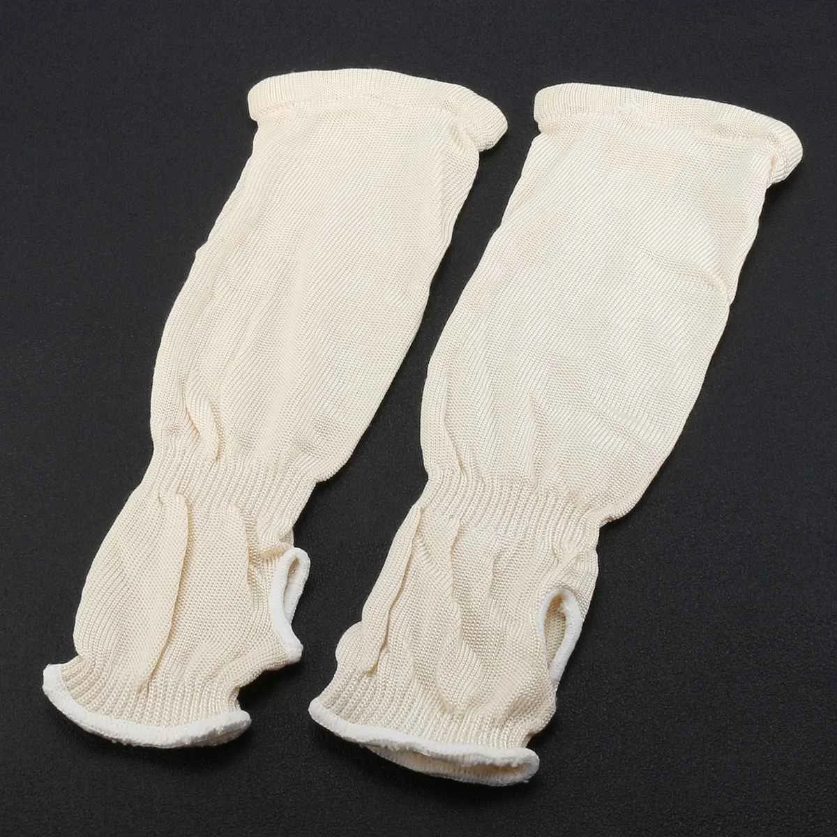 1 Pair Welding Arm Sleeve Knit Heat Protection Cut Resistant Safety Denim