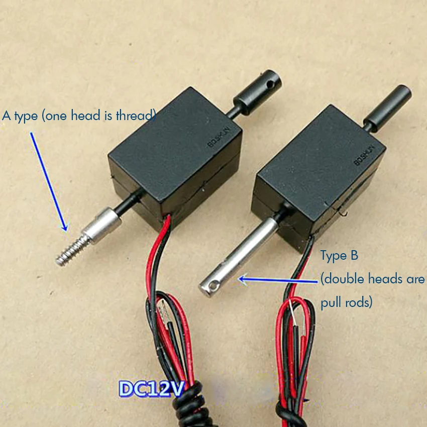 2 Pin DDcafor Plug Pull Solenoid Electromagnet with Spring Plunger Magnet Smart Express Cabinet Lock DC 3-6V 40N 