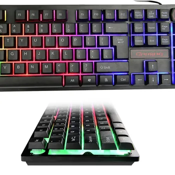 

ABS 104 Key Gaming Keyboard Liquid Silicone Gaming Keyboard With One key Light Switch And Waterproof Design Support PC Laptop