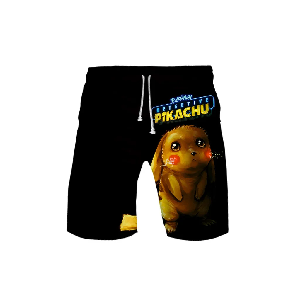 Pokemon Pikachu 3D пляжные шорты с рисунком шорты новые летние быстросохнущие пляжные плавающие шорты мужские Харадзюку пляжные шорты, плавки