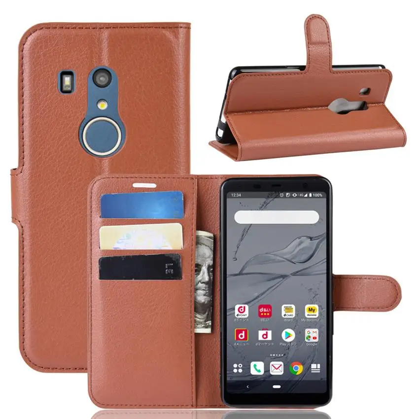 

For Fujitsu Arrow Be3 F-02L Case F-02L Flip PU Leather Wallet Case Card Slots Bags For Arrow Be3 F-02L Stand back Protective bag