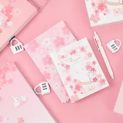 Sakura твердый переплет милый Janpanese Стильный блокнот DIY наклейки для дневника Note Book офисные и школьные принадлежности caderno