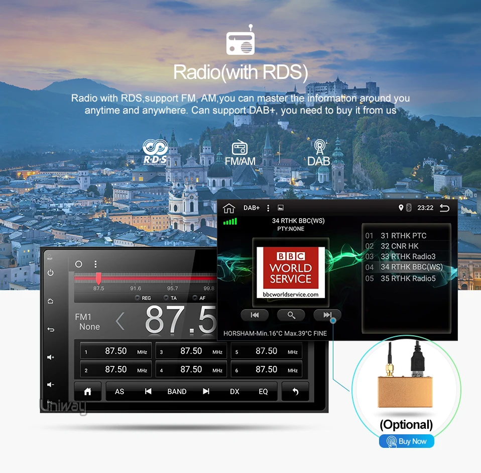 Flash Deal uniway  A17KLL9071  android 9.0 car dvd navigation for toyota corolla/auris  2016 2017 car radio stereo head unit navigation 16