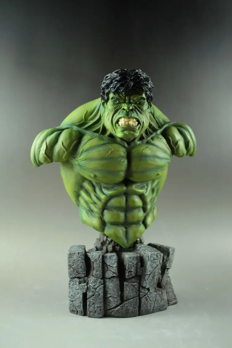 

Statue Avengers Superhero Hulk 1:4 Bust Robert Bruce Banner Head Portrait Resin Action Figure Collectible Model Toy W75