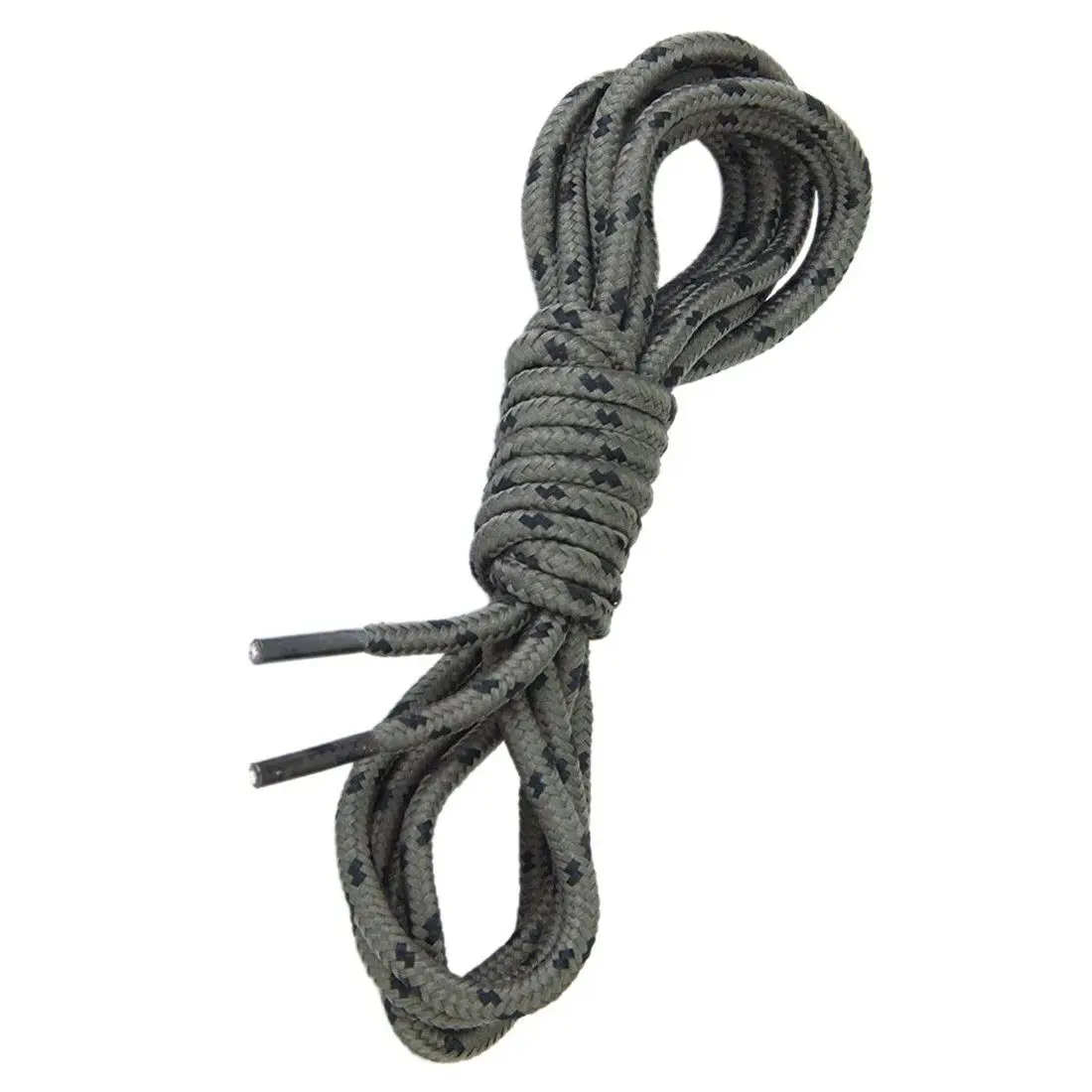 

1 Pair of 120 cm Round Laces with dark gray with black dots for Athletic Shoes Hiking Boots Polyester hiking shoes Laces