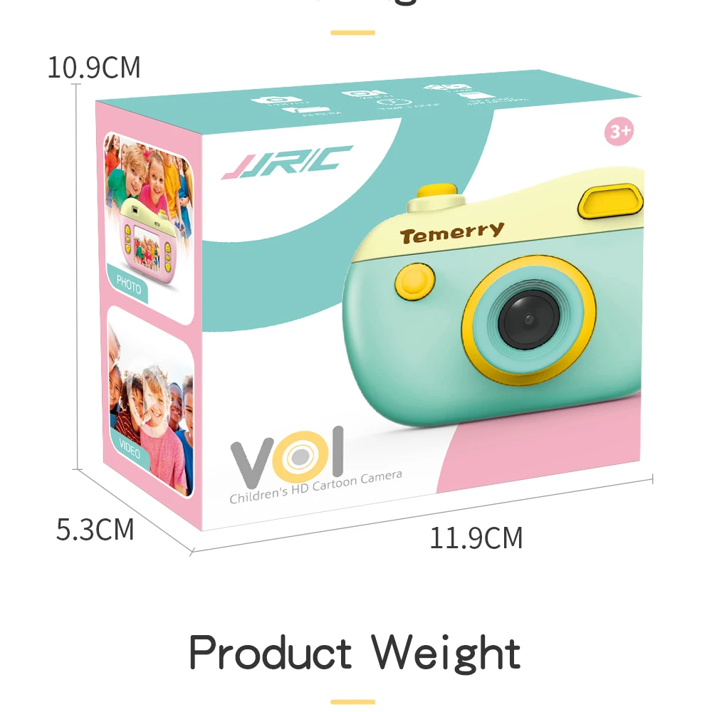 JJRC V01 Kids Digital Camera Gift for Girls Boys 2.0 Inches HD Screen 8.0MP Video Camera for Kids Shockproof Children Selfie Toy