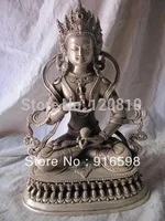 

pure bronze silver plating tibet buddhsm buddha Vajrasattva statue