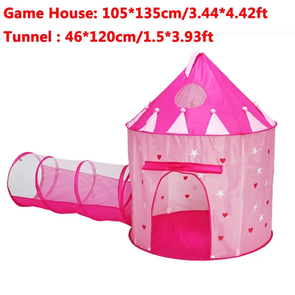 Детская палатка-домик, портативный Замок принцессы, 123*116 см, подарок, висящий флаг, Детская Вигвама, палатка, игровая палатка, подарок на день рождения, Рождество - Цвет: 220992