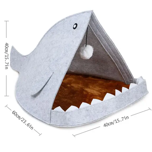 Shark Warm Indoor Kitten Dog Cat Pet Sleeping Sofa Bed Puppy Pet House Mat Size For Dog Cat cama de para cachorro