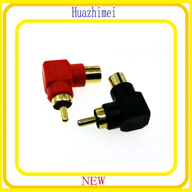 

5Pair=10PCS 90 Degree RCA Right Angle Connector Plug Adapters Male To Female M/F 90 Degree Elbow Audio Adapter