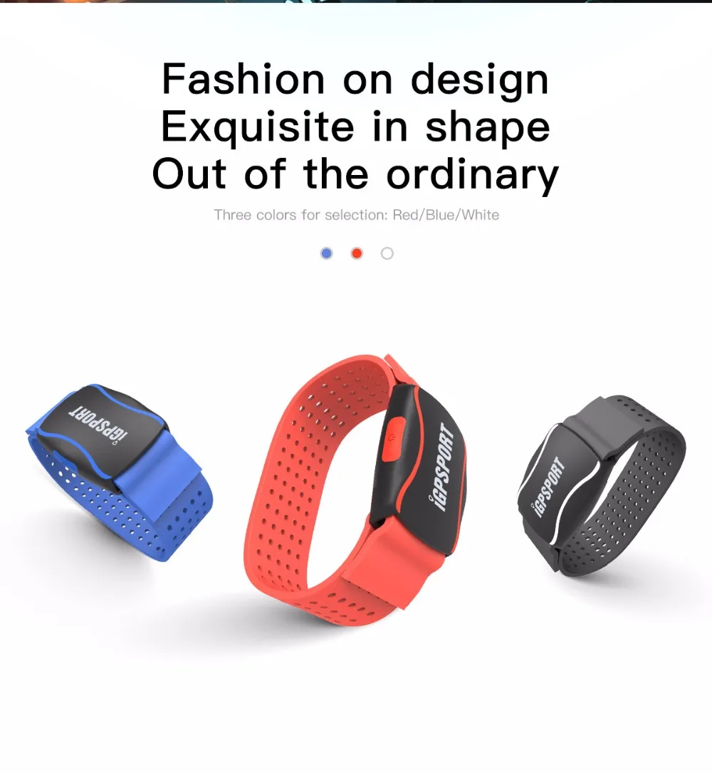  iGPSPORT HR60 Bicycle Cycling Heart Rate Monitor ANT+ Wireless GPS Heart Rate Portable Arm Strap Sp