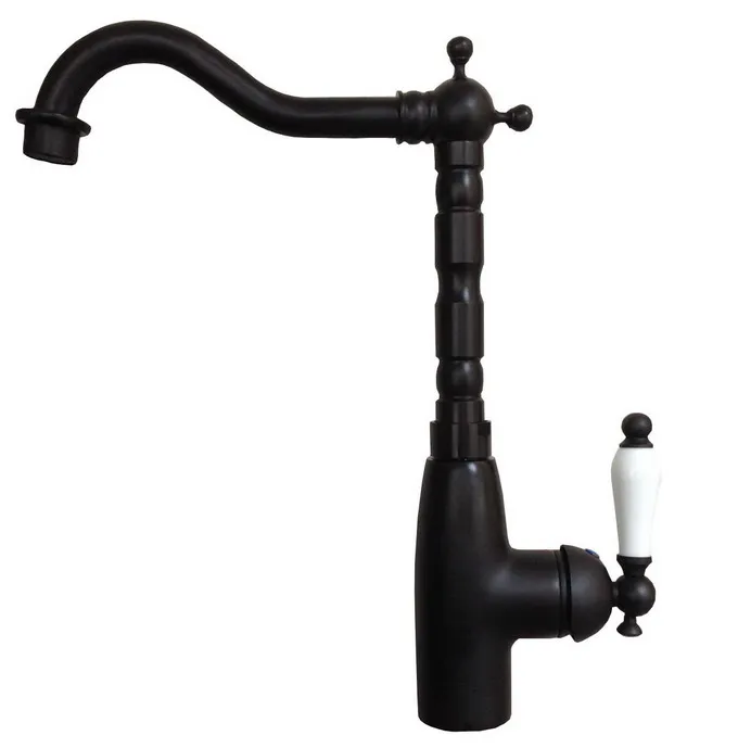 Swivel Spout Water Tap Oil Rubbed Black Bronze Kitchen Sink & Bathroom Faucet Basin Mixer Tap asf106