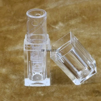 

300Pcs/Lot mini sample lipstick tube / plastic transparent lipstick empty tube / 3.8g cosmetic packaging