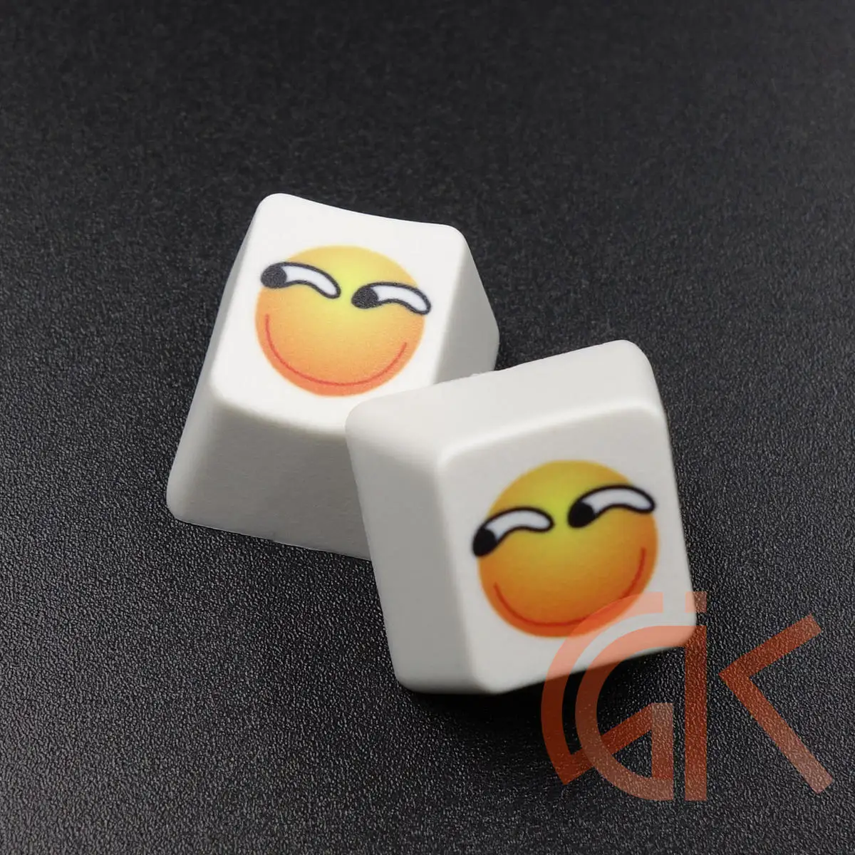 

2 pcs/set Mechanical keyboard Dye-Sublimation keycap funny countenance PBT key caps R4 height