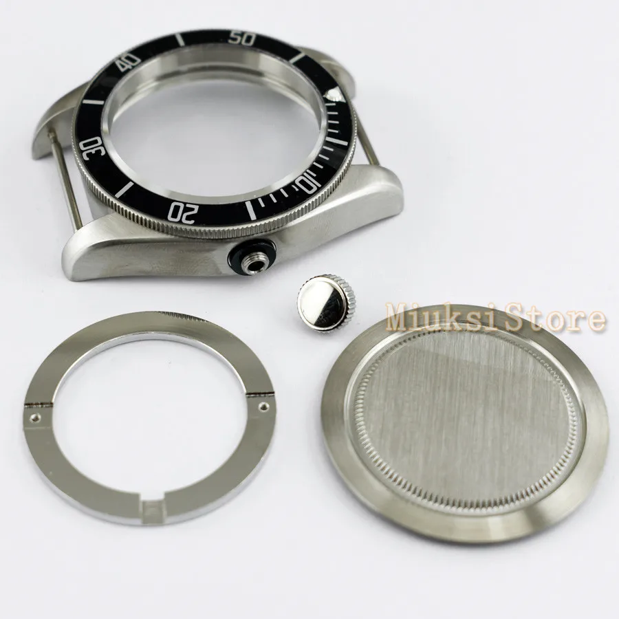 

41mm Watch Case Black Bezel Fit ETA 2836,Mingzhu 2813,Miyota 82series
